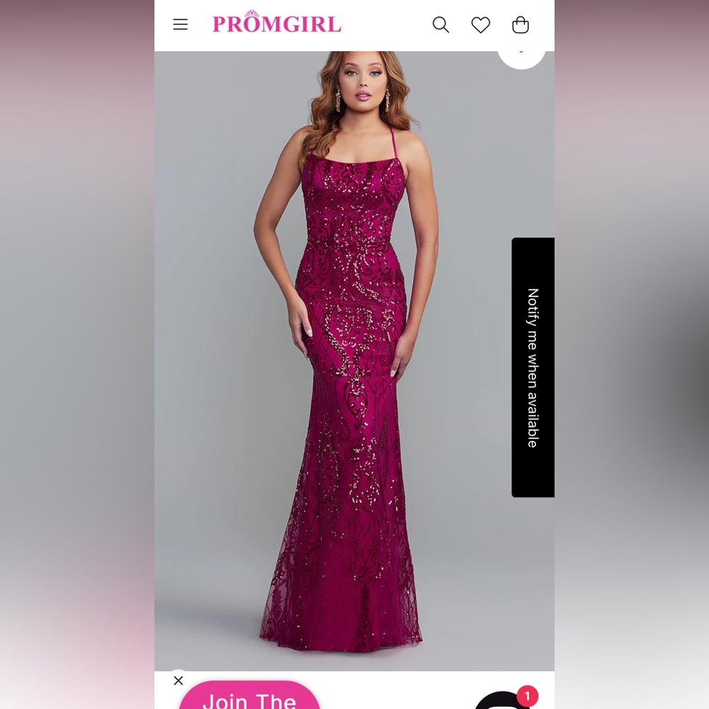 Pink Sequin Prom Dress - Picture 2 of 12